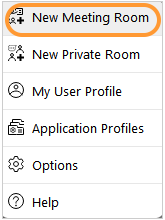 Creating a meeting room by a regular user