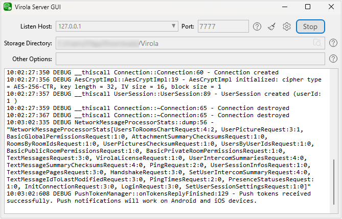 Virola server for Windows GUI&nbsp;